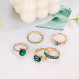 Zarina exquisites Smaragd-Ring-Set | Gold