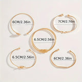Geknotetes Eleganz-Armband-Set | Gold