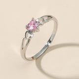 Rosalie Heart Zirconia White Gold Ring
