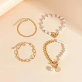 Luxuriöses geschichtetes Perlen-Armband-Set