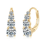 Vier-Stein-Ohrringe | Gold
