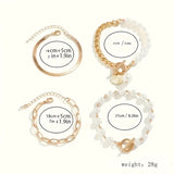 Luxuriöses geschichtetes Perlen-Armband-Set