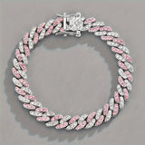 Elegantes kubanisches Rosé-Saphir-Armband