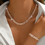Elegantes Glas-Strass Fischschwanz-Set - Haller