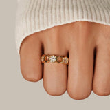 Kristall-Waben-Ring | Gold