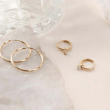 Larmes de Lune Stein-Creolen | Gold