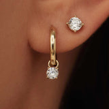 Larmes de Lune Stein-Ohrringe-Set | Gold