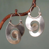 Vintage Silber-Spiral-Ohrringe