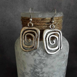 Vintage Spiral-Silberohrringe - Haller