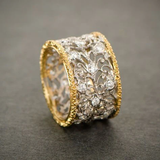 Mika - Vintage Zirkonia-Efeu-Ring