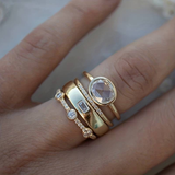Lily - Vintage Ring-Set mit Gold & Zirkonia