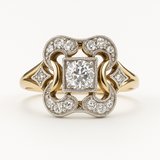 Vintage Zirkonia Gold-Ring
