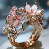Leuchtender Schmetterling-Zirkonia-Ring