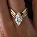 Tropfen-Kronen-Goldring