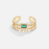 Pine - Mehrlagiger Kristall-Ring
