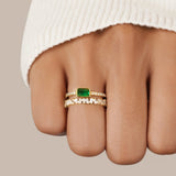 Pine - Mehrlagiger Kristall-Ring