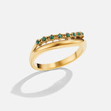 Mary - Smaragdgrüner mehrlagiger Ring