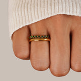 Mary - Smaragdgrüner mehrlagiger Ring