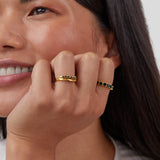 Mary - Smaragdgrüner mehrlagiger Ring