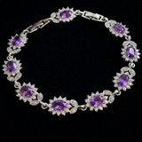 Elegantes botanisches Weißgold-Armband