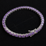 Elegantes Amethyst-Weißgold-Armband