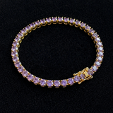 Raffiniertes Amethyst-Gold-Armband