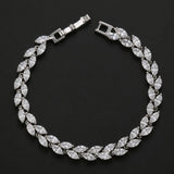 Elegantes synthetisches Zirkonia-Weizenähre-Armband
