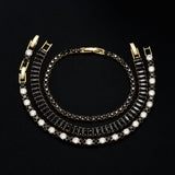 Raffiniertes Onyx-Kupfer-Armband-Set