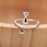 Bezaubernder Katzen-Ring aus Edelstahl