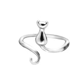 Bezaubernder Katzen-Ring aus Edelstahl