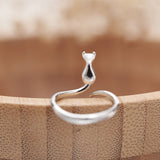 Bezaubernder Katzen-Ring aus Edelstahl