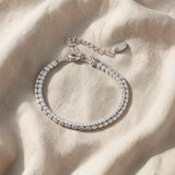 Zweireihiges Kristall-Tennisarmband