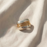 Silber-Gold-Faden-Ring