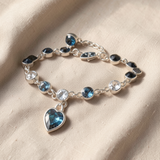 Ozeanherz Glanz-Armband | Weißgold