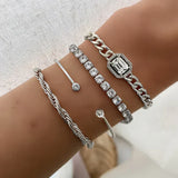 Domitia Calvina Armband-Set | Weißgold