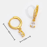 Premium Kristall-Gold-Ohrringe