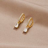 Premium Kristall-Gold-Ohrringe